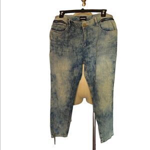 Joe Boxer Vintage Grunge Distressed Acid Washed Jeans, size 9 Juniors, 90s urban